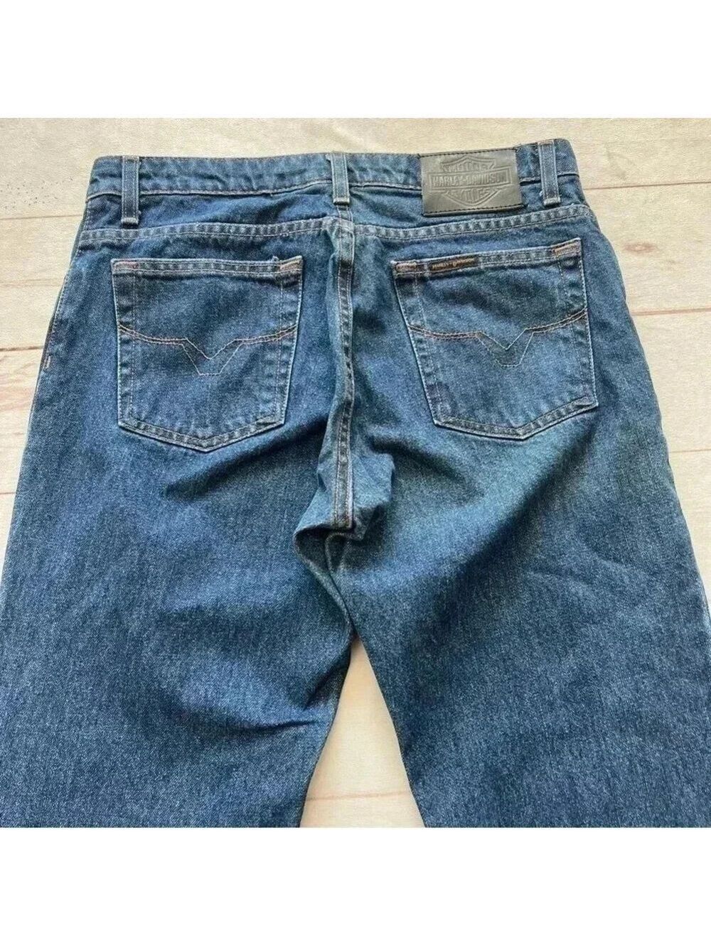Harley Davidson Women Size 6 genuine motor clothes blue Denim 5 pocket j… - Picture 8 of 14